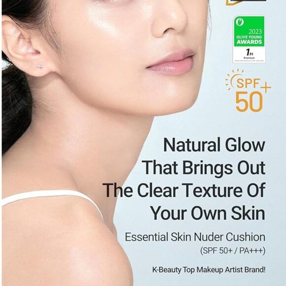 NEW Jungsaemmool Essential Skin Nuder Cushion Cream Foundation Shade 05 Light - Picture 5 of 6